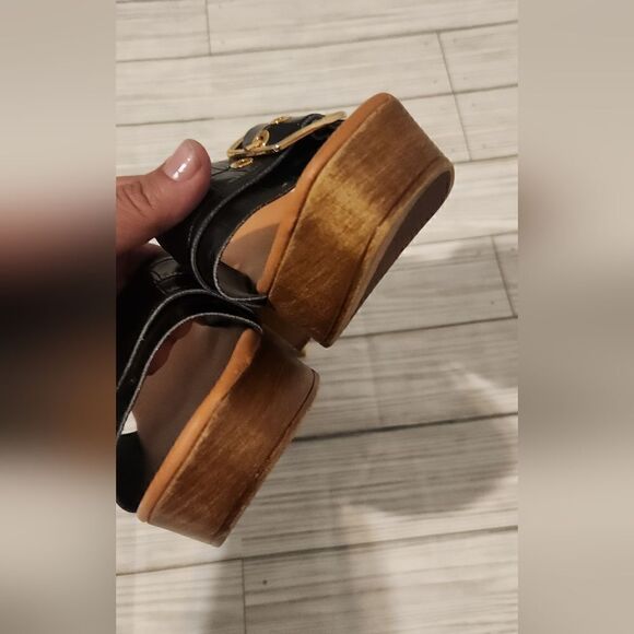 Vince Camuto Corlanda Croc Platform Sandal in Black Size 9.5 - Picture 13 of 14